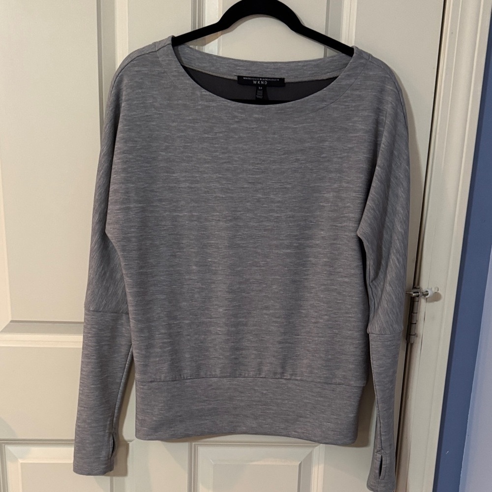 White House Black Market Heather Gray Women's Sweater